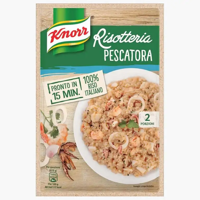 6x Knorr Risotto pescatora Reis zum Fischer 175g 100% italienisch Fertiggerichte