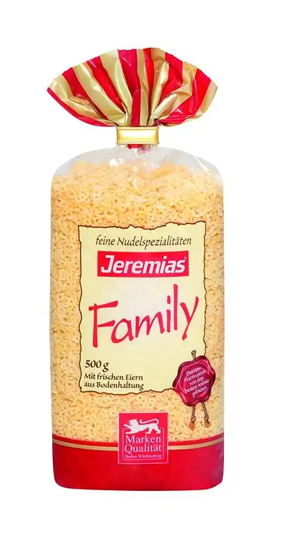 Jeremias Suppen-Buchstaben, Family Frischei-Nudeln, 4er Pack (4 x 500 g Beutel)