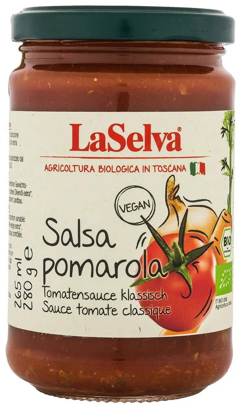 LaSelva Tomatensauce "Salsa pomarola", klassisch italienisch (280 g) - Bio