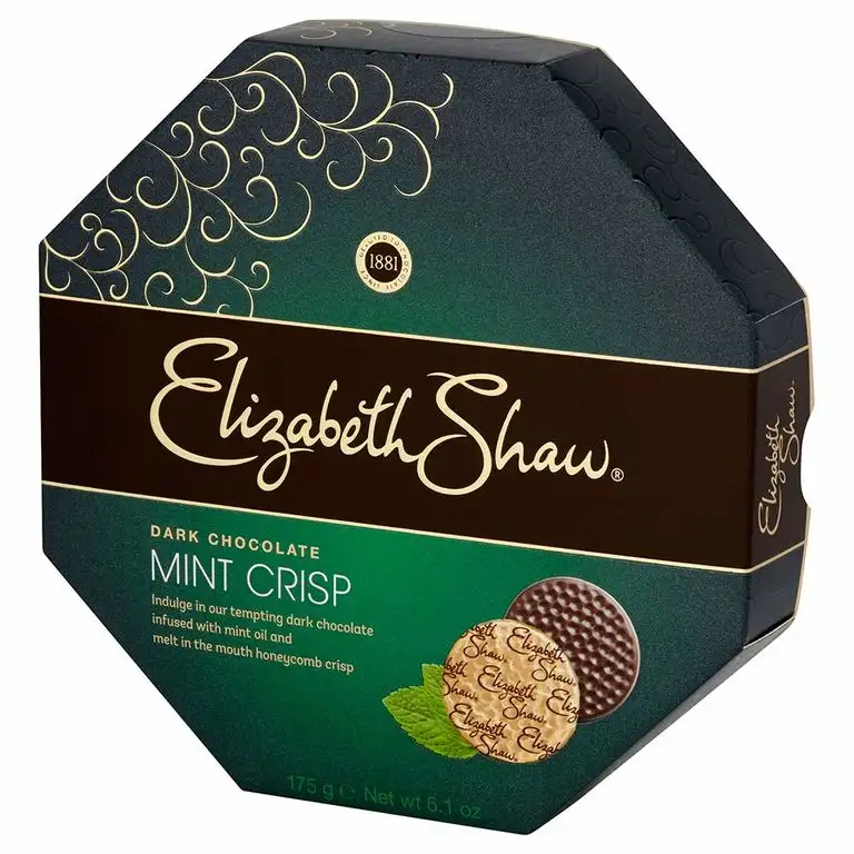 Elizabeth Shaw Mint Crisp Dark Chocolate (175g) - Packung mit 2
