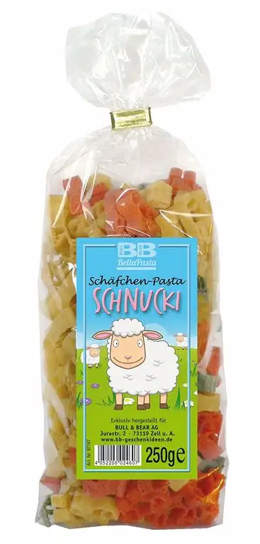 Bunte Schäfchen-Nudeln