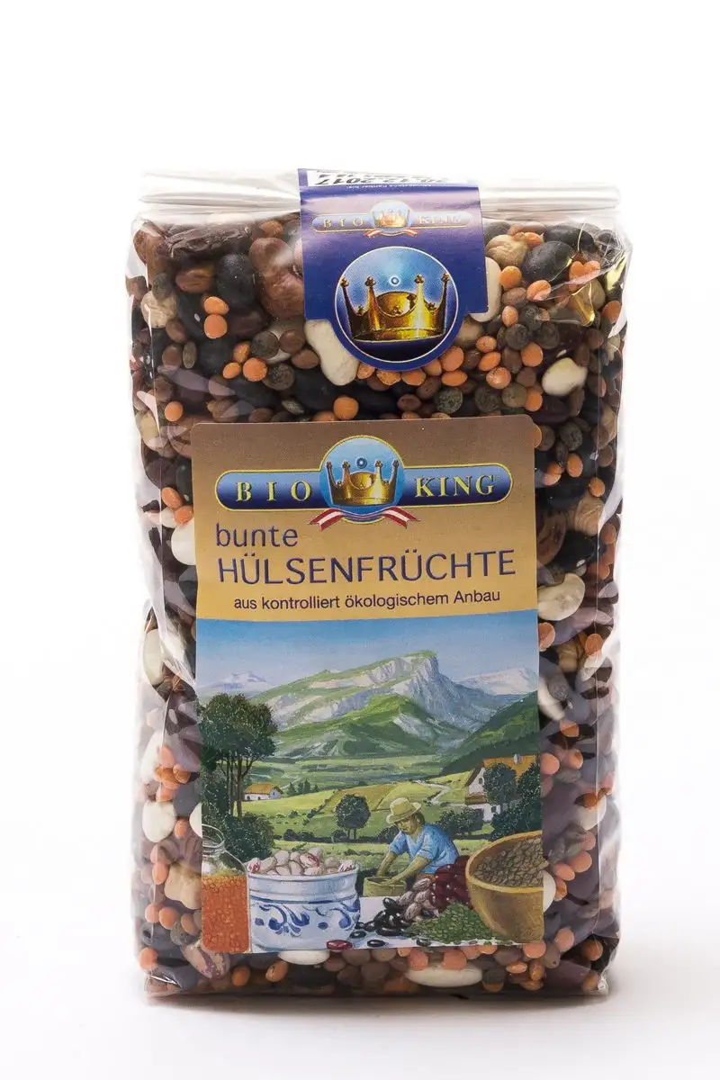 BioKing 4x 500g Bio HÜLSENFRÜCHTE bunt gemischt (EUR 4,00 / Pkg.)