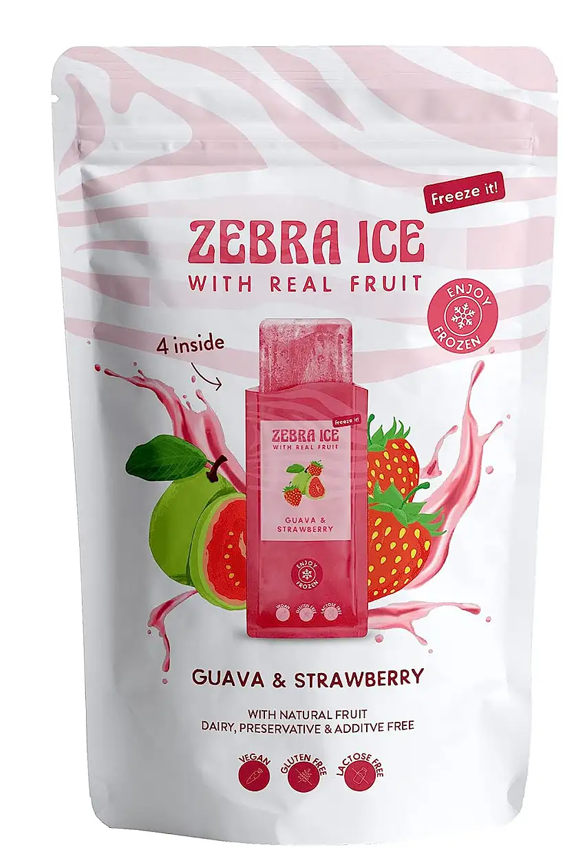 Zebra ICE Guava & Strawberry | 4 x 50 Gramm