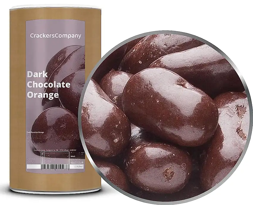 1 x 1000g Schokolade Orange mit Orangenstücken in Zartbitterschokolade Orangen Schokolade vegetarisch