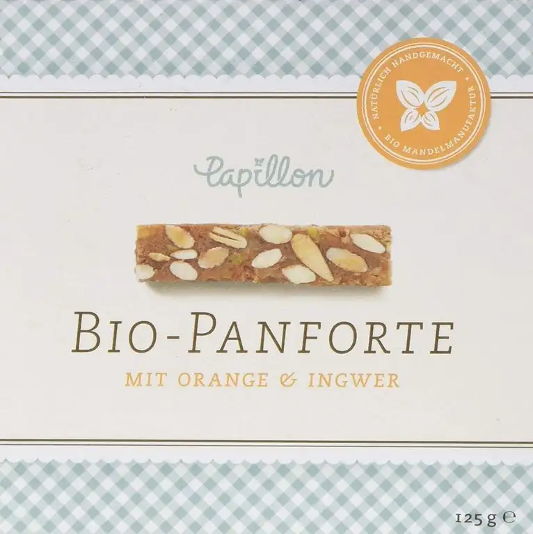 Papillon Bio-Panforte Orange & Ingwer, 1er Pack (1 x 125 g)