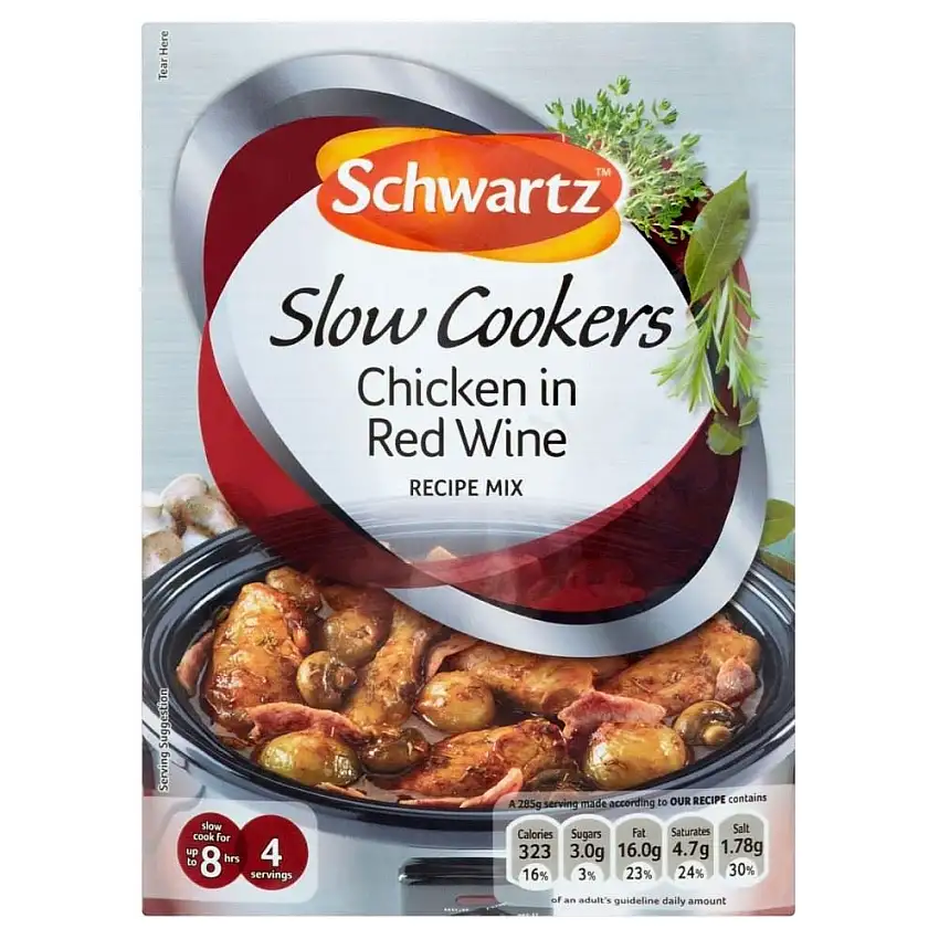 Schwartz Raclettgeräte Hähnchen in Rotwein Rezept Mix (40 g) - Packung mit 2
