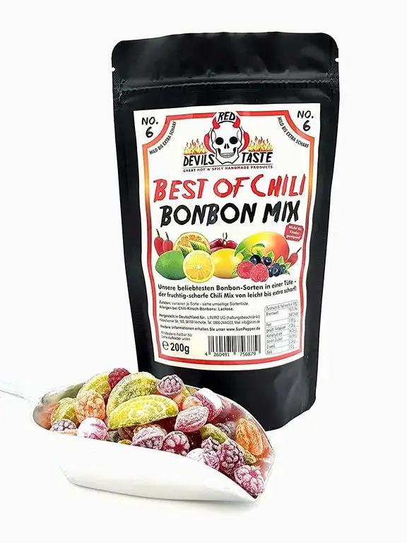 BONBON MIX BEST OF CHILI - von mild zu extra scharf - 200g - RED DEVILS TASTE