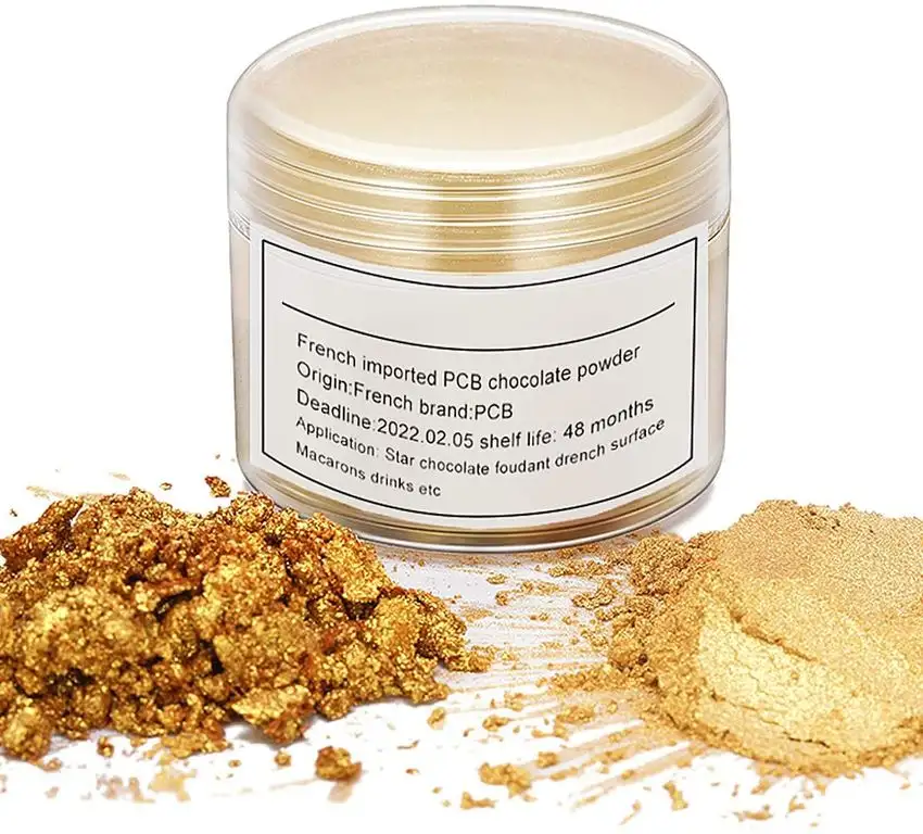 GARYOB Essbarer Glitzer Puder Kuchen Lebensmittelfarbpuder 7g Gold Deko