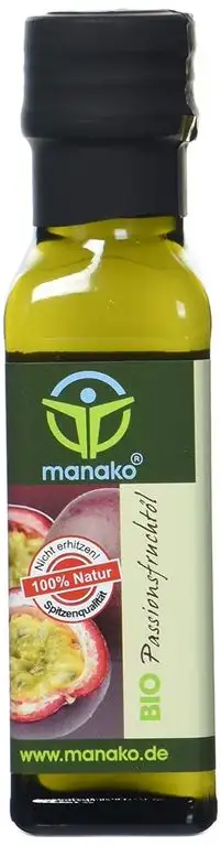 manako BIO Passionsfruchtöl (Maracujasamenöl), 100ml Glasflasche (1 x 0,1 l)