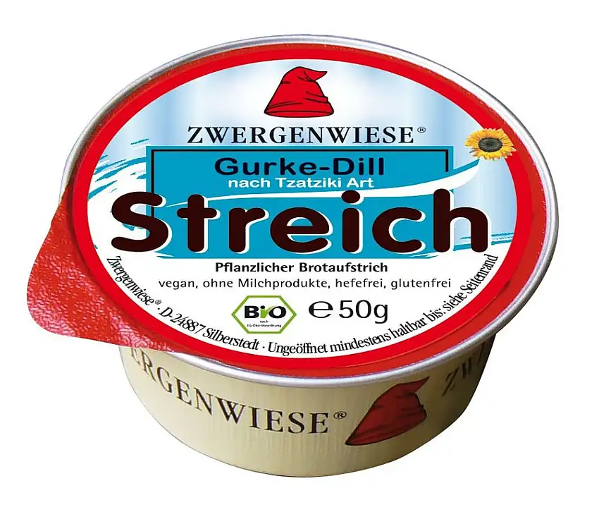 Zwergenwiese Gurke-Dill 50 g Bio Brotaufstrich Vegetarisch, 12er Pack (12 x 50 g)