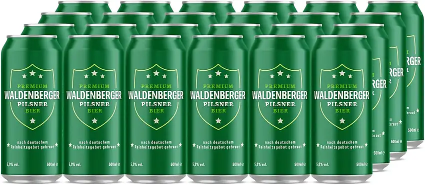 Waldenberger Premium Pilsner Bier, 24 x 0,5 l