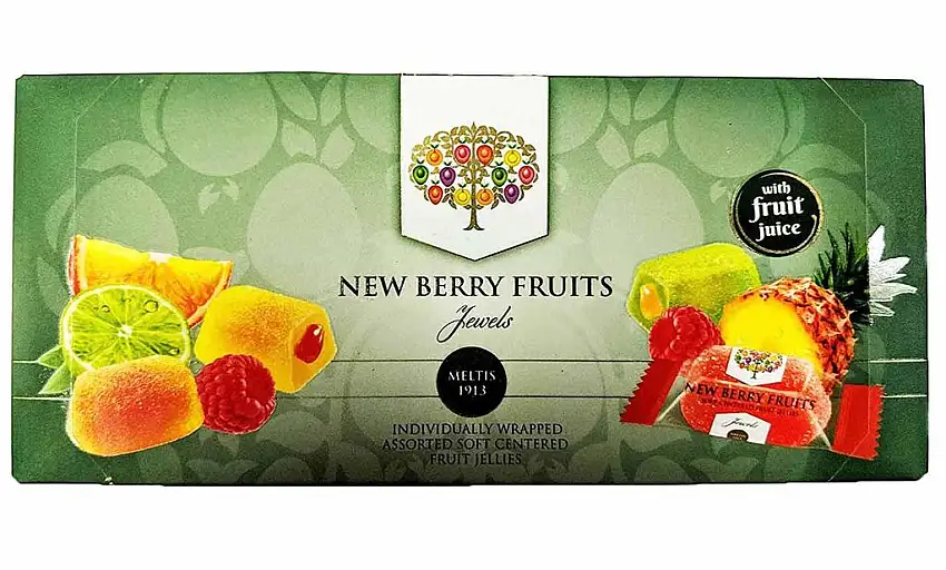 Meltis New Berry Fruchtjuwelen 300g (einzeln verpackte, sortierte Fruchtgelees mit weicher Mitte)