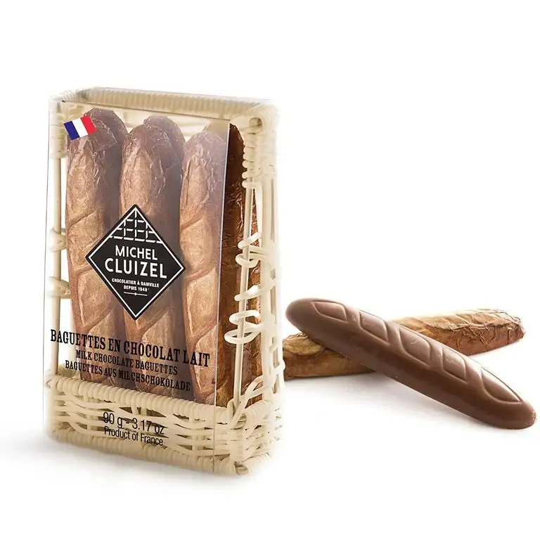 Schokoladen- Baguettes, Milchschokolade, Korb, Michel Cluiziel, 90g, 6 St