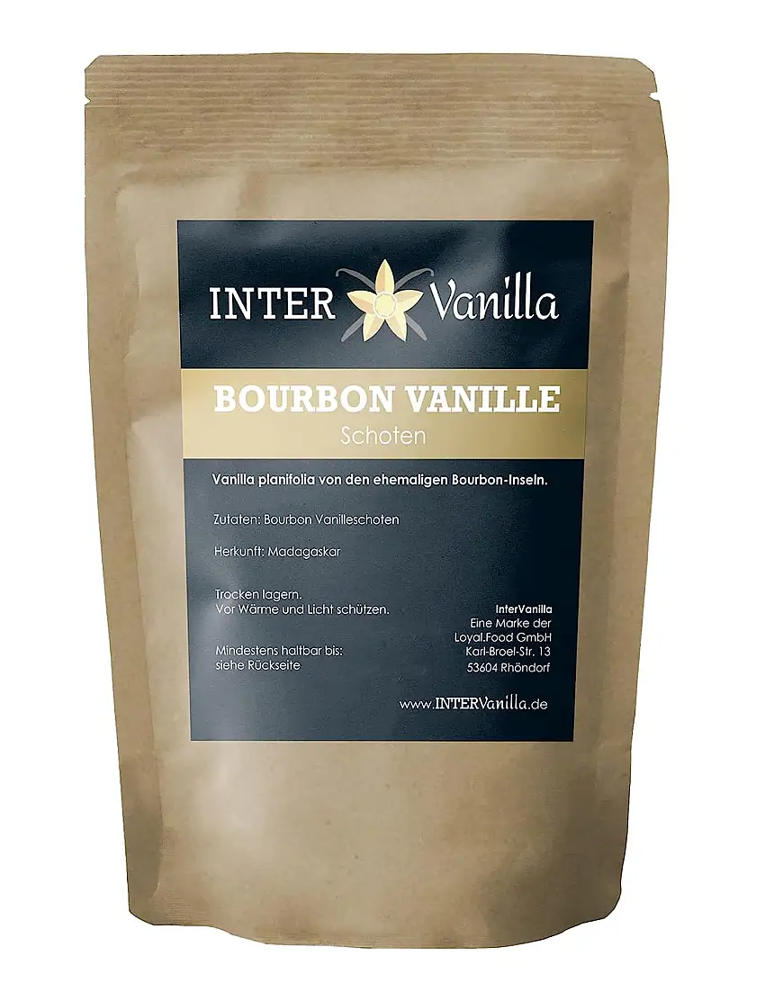 InterVanilla Bourbon Vanilleschoten 10 Stück, 12-13 cm Vanille Schoten in Premium Qualität aus Madagaskar zum Backen, Kochen und Süßspeisen. Vanilla Pods