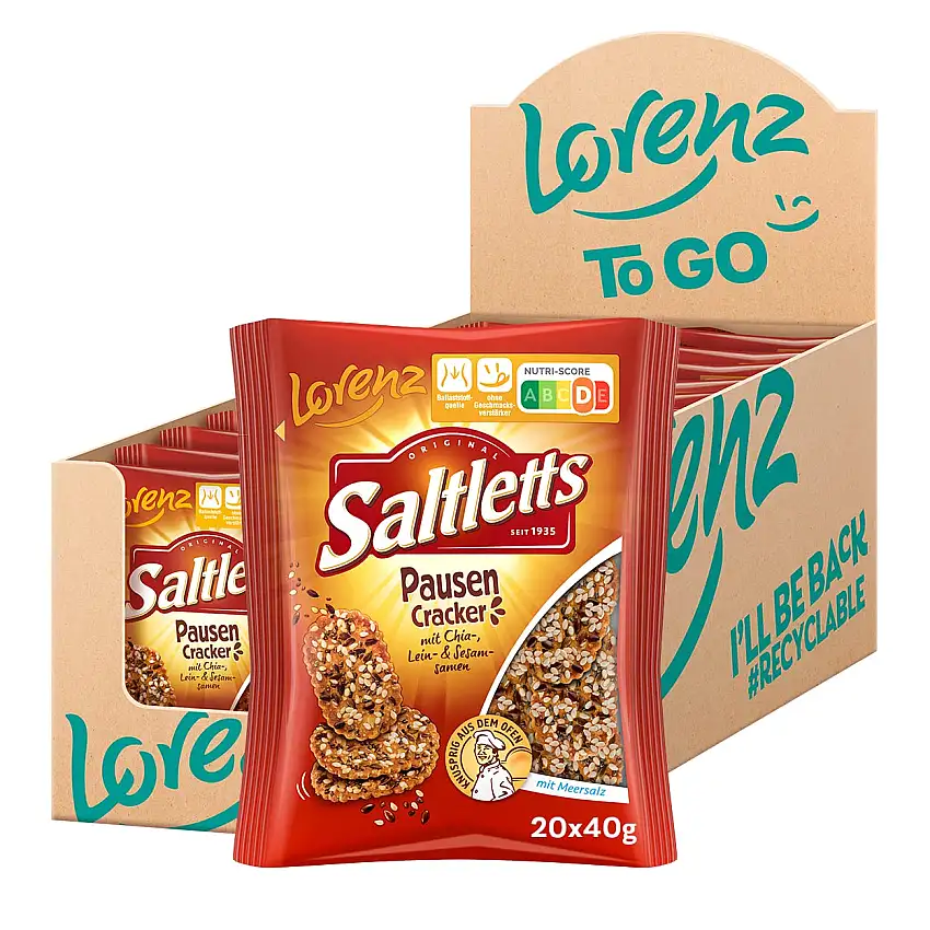 Lorenz Snack World Saltletts Pausencracker, 40g (20er Pack)