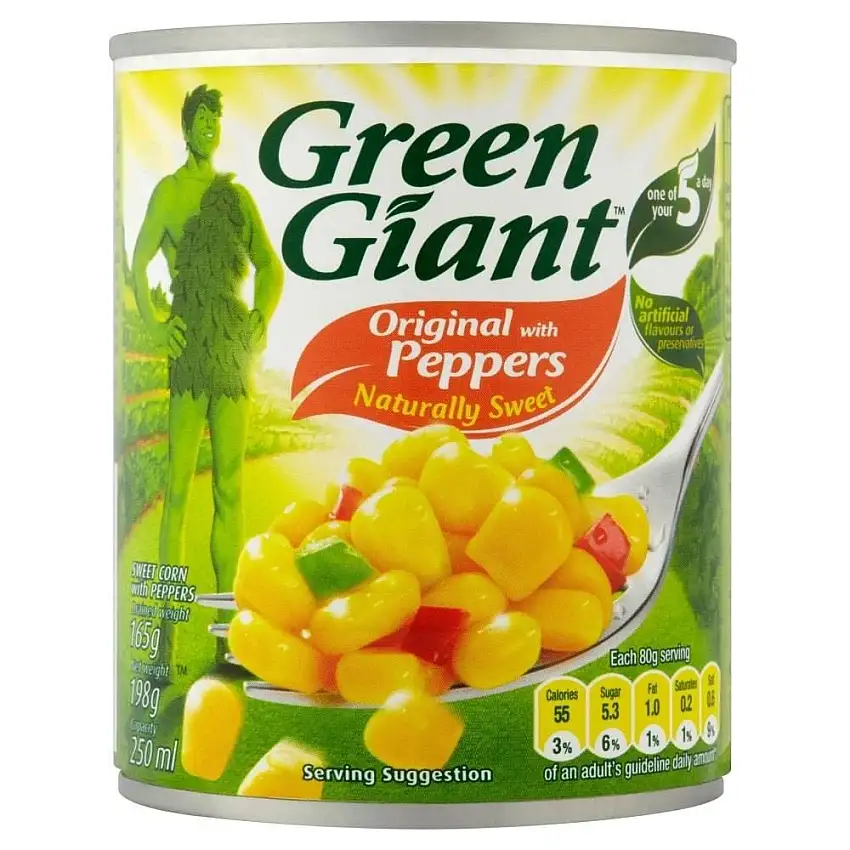 Green Giant Zuckermais mit Peppers (198g) - Packung mit 2