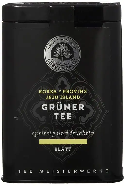 Lebensbaum Premium Grün- und Schwarztees - Tee Meisterwerke - Grüner Tee - Dose - 80 g