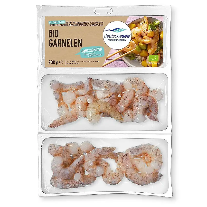 Deutsche See Bio Garnelen, 200g (Tiefgefroren)