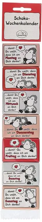 DIE GESCHENKEWELT Schoko-Wochenkalender … AN DICH DENKEung (1 x 52,5 g)