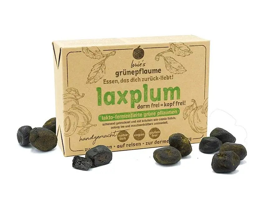 Laxplum Fermentierte getrocknete chinesische Pflaumen 100% natürlich – ideal bei Darmreinigung, Entschlackung, Fasten Kur, Detox – leckere Alternative zu Bittersalz und Einlauf inkl. E-Book