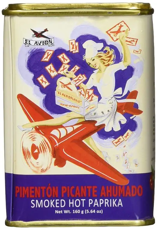 El Avion Pimentón Picante Ahumado - scharfes Paprikapulver, geräuchert aus Spanien / Valencia in einer attraktiven Doseung (1 x 160 g)