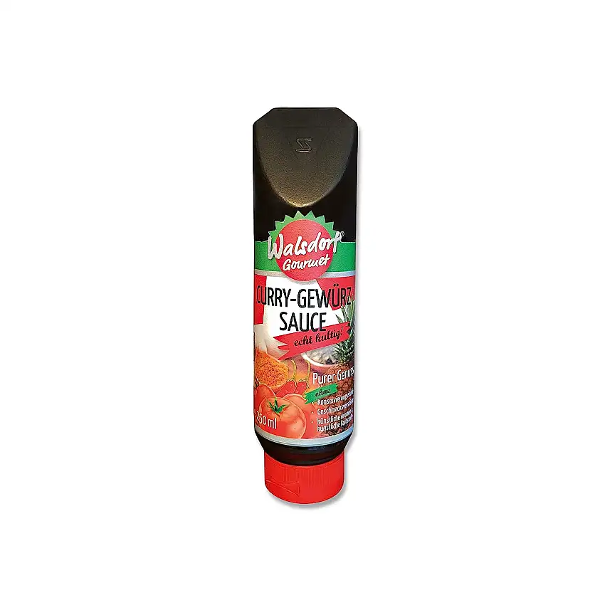 Walsdorf Gourmet Curry Gewürz Sauce – Gewürzketchup – Currysauce – Curryketchup – Curryketchup - 250 ml Tube
