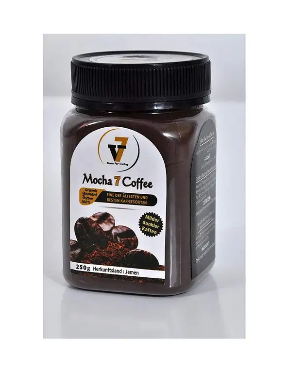 Mocha 7 Coffee 100% Arabica 100% Organic Yemeni Coffee Jemenitischer Kaffee Harazi Milder dunkler Heller fein gemahlener Kaffee (dunkler)