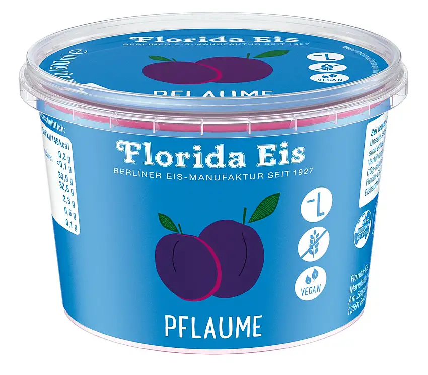 Eiscreme "Florida Eis" Pflaume - Familienpackung - 500ml