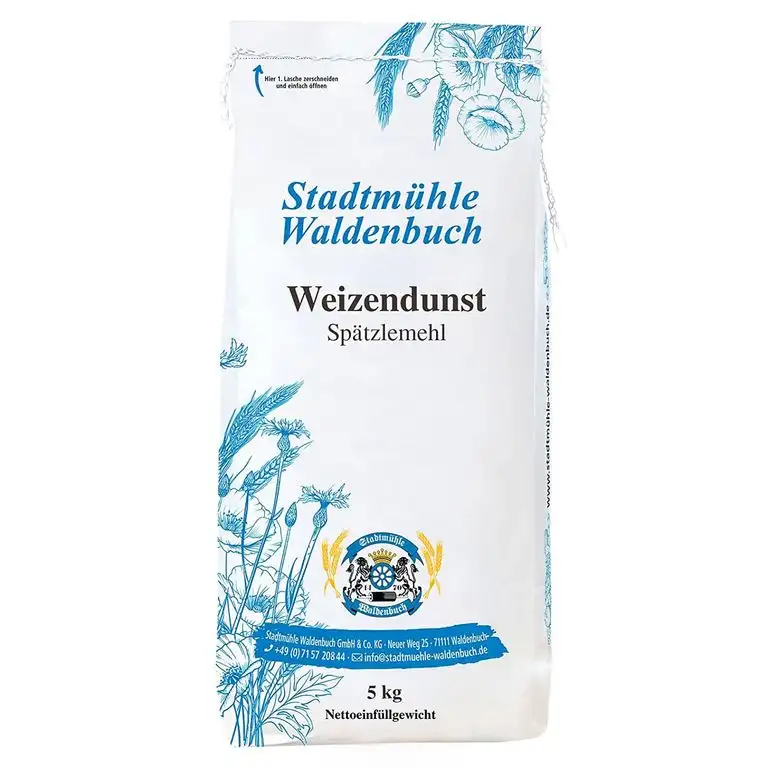 Stadtmühle Waldenbuch Weizendunst 5 kg feinste Bäckerqualität (Spätzlemehl)
