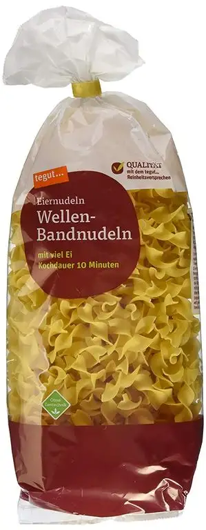 tegut... Eiernudeln Wellen - Bandnudeln, 1 x 500 g