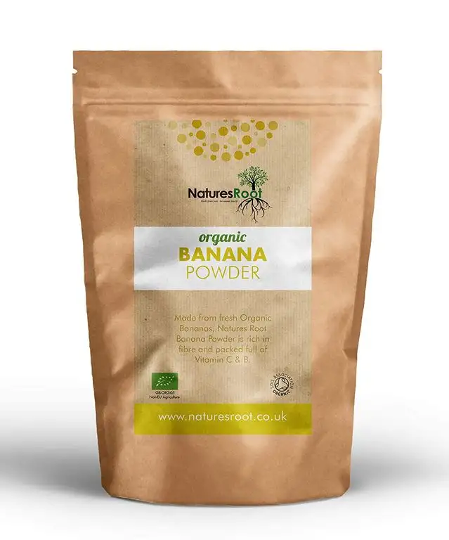 Natures Root Bio-Bananenpulver - Vegan und Glutenfrei | Natürliche Quelle für Ballaststoffe, Vitamine und Mineralien | Nährstoffreiches Superfood | Wiederverschließbarer Beutel (125g)