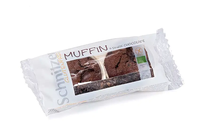 Schnitzer Dark Chocolate Muffins -Glutenfrei- (2*70g) 140g Bio Brot, 3er Pack (3 x 140 g)