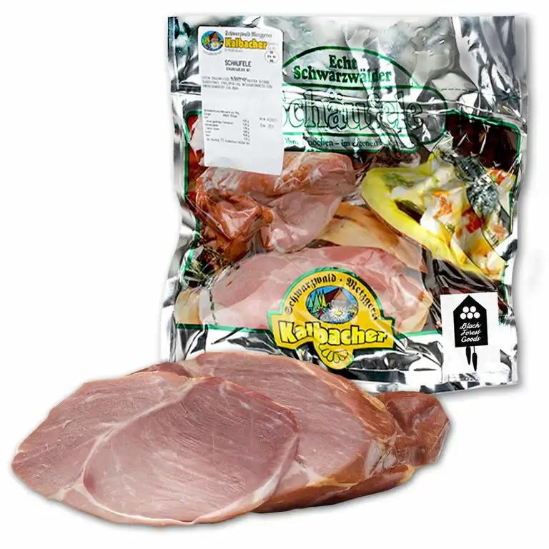 Schwarzwälder Schäufele im Kochbeutel - 1,3 kg - Ohne Knochen - Deutsche Produktion - Goldenes DLG Abzeichen 2015 - Im eigenen Saft gegart - Traditionell geräuchert