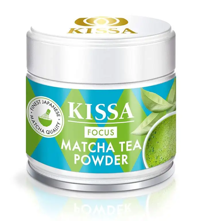 KISSA Focus Matcha Tee in Original Bio Qualität aus natürlichem Anbau in Japan in edler 30g Teedose