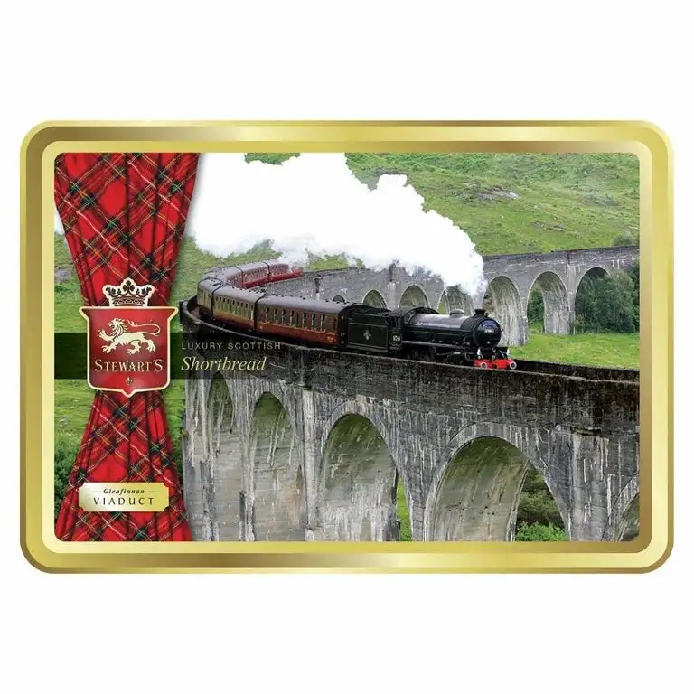 150g Shortbread Tartan Collection - Glenfinnan - Lokomotive / 150gramm Feinstes shottisches Shortbread in einer geschmackvollen Dose zum sammeln oder verschenken