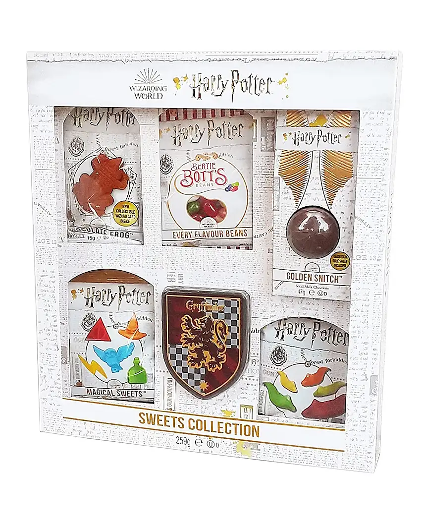 Jelly Belly Harry Potter Geschenk-Set 6er Mix mit Bertie Botts und Schokofrosch