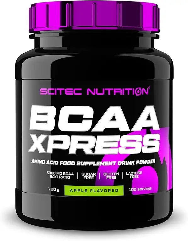 Scitec Nutrition BCAA Xpress, Essentielles BCAA Aminosäuren Pulvergetränk mit Leucin, Isoleucin und Valin, 700 g, Apfel