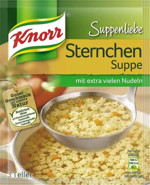 Knorr Suppenliebe Sternchen Suppe 3 Teller