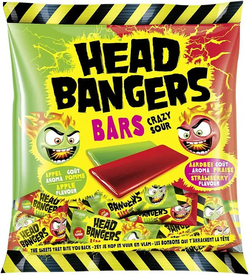 Head Bangers Bars Crazy Sour Kaubo. 200g