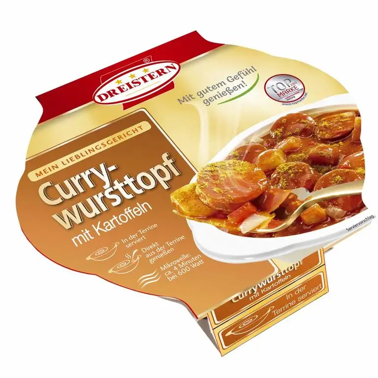 Dreistern Currywursttopf mit Kartoffeln