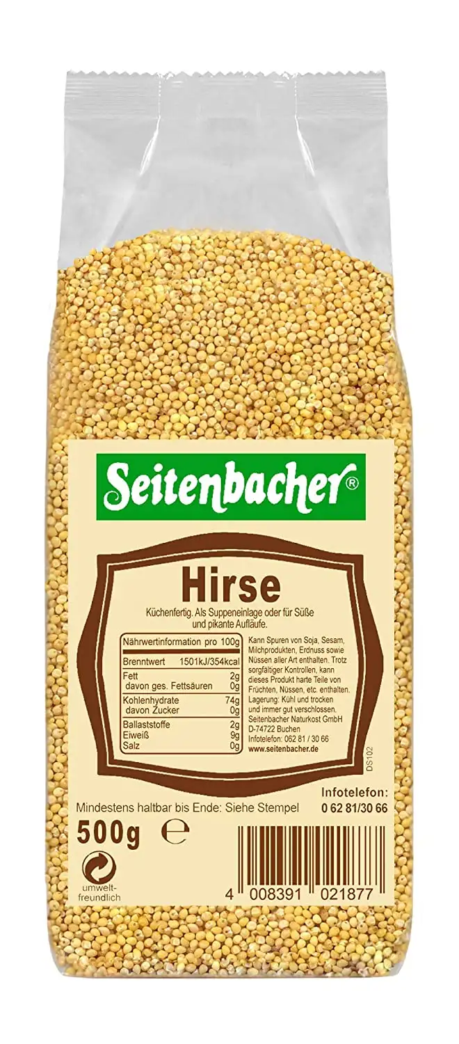 Seitenbacher Hirse I unbehandelt I nativ I ohne Zusätze I (1 x 500 g)