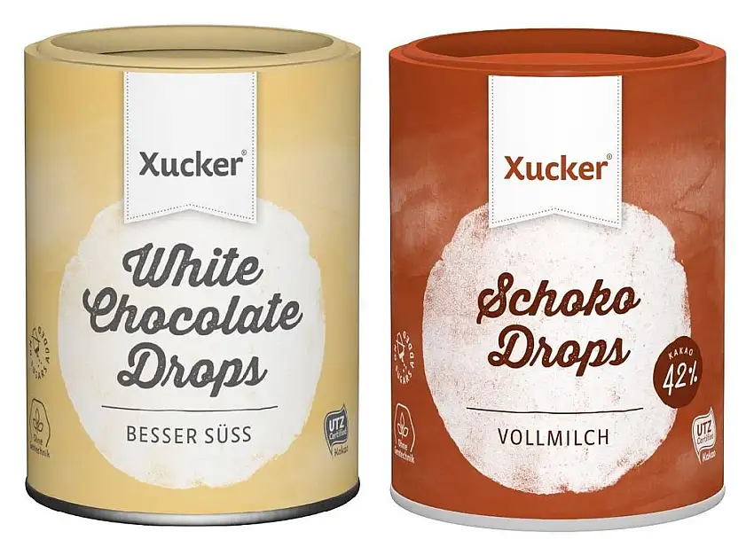 Xucker - 2er Schoko-Probierset (2 x 200 g) - weiße und vollmilch Schokodrops
