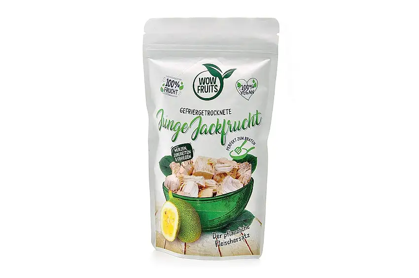 WOW FRUITS junge Jackfrucht (gefriergetrocknet) 100% Frucht, vegan, glutenfrei, laktosefrei (Packung 25g)