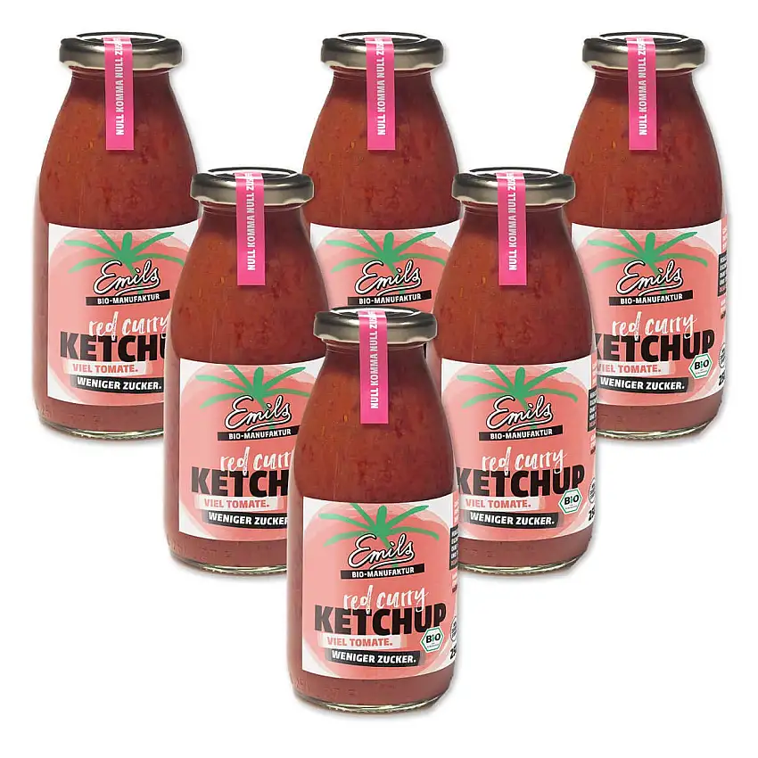 Emils Biomanufaktur - Redcurry Ketchup - 250 ml - 6er Pack