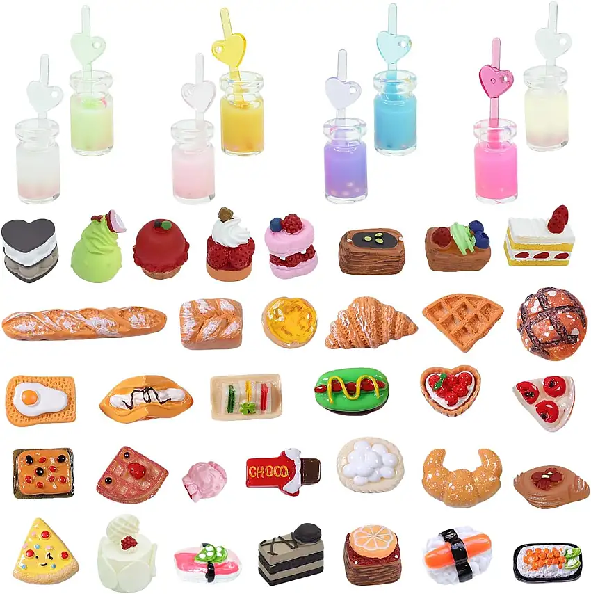 42 Stück Mini Verse Miniverse Mini Verse Make It Mini Food Puppenhaus Zubehör Miniatur Lebensmittel Mini Lebensmittel Getränk 1:12 Miniverse Make It Mini Food für Erwachsene Teenager Puppenhaus