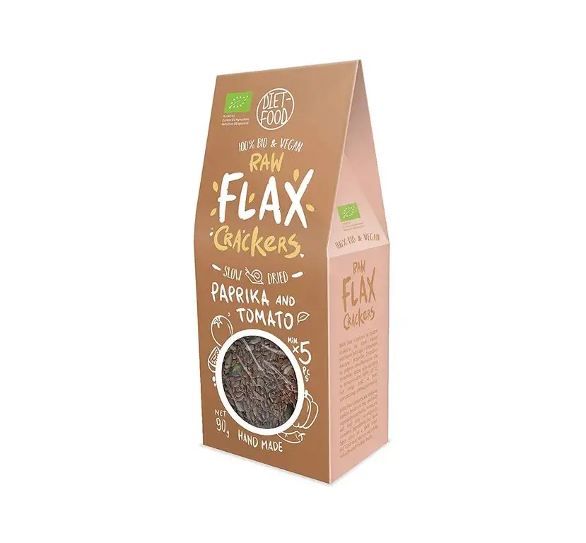 Diet-Food Bio flax crackers with tomato and paprika, 1er Pack (1 x )
