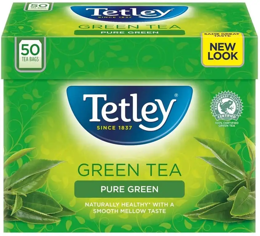 Tetley Pure Green Tea 50 Btl. 100g - grüner Tee für jeden Genuss