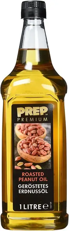 PREP PREMIUM Geröstetes Erdnussöl 1 x 1000 ml PET intensiver Erdnussgeschmack sehr hoch erhitzbar öl zum Braten, als Salatdressing oder zum frittieren geeignet