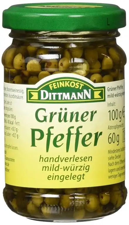 Feinkost Dittmann Grüner Pfeffer, 6er Pack (6 x 60 g)