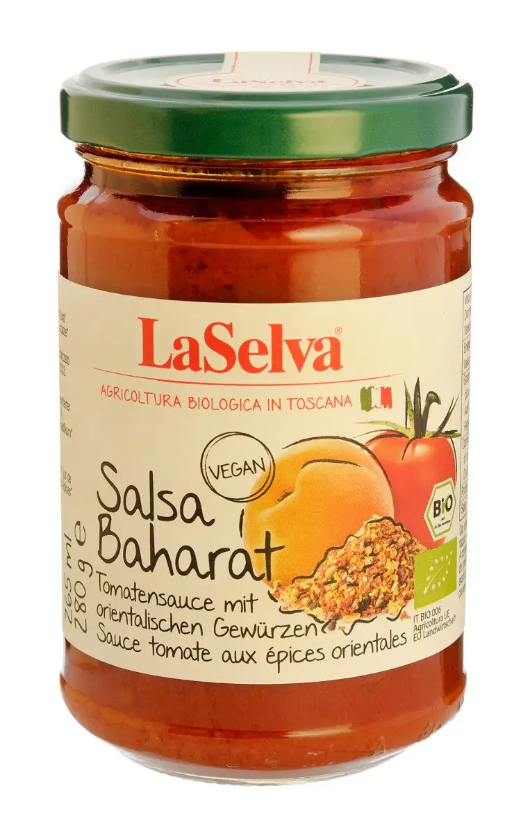 LaSelva Tomatensauce "Salsa Baharat" mit Aprikosen & orientalischen Gewürzen (280 g) - Bio